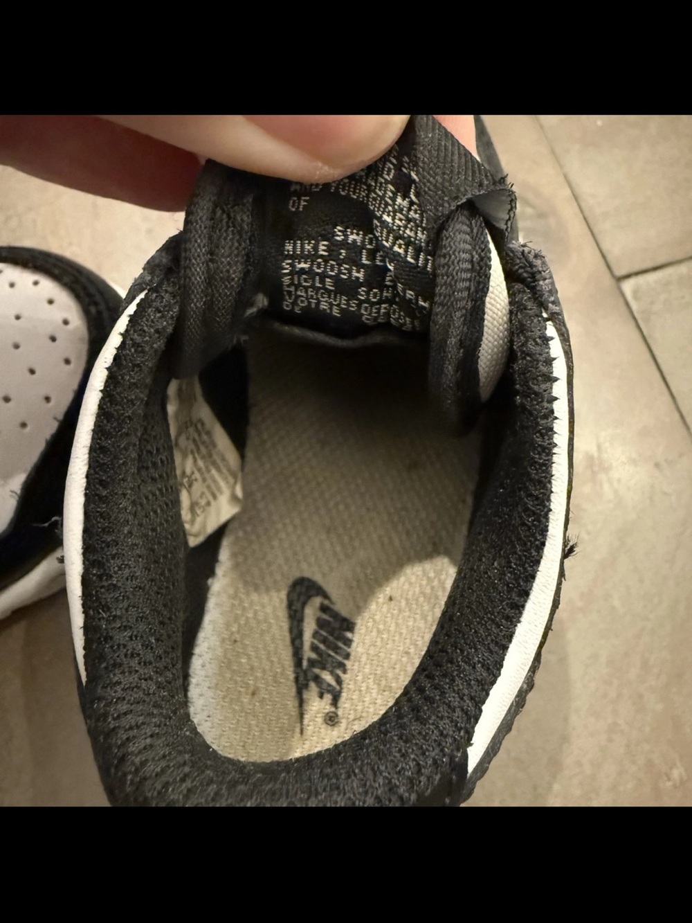 Nike Dunk Low Retro Panda TD (Toddler) shoes Preowned 5C - Picture 6 of 9